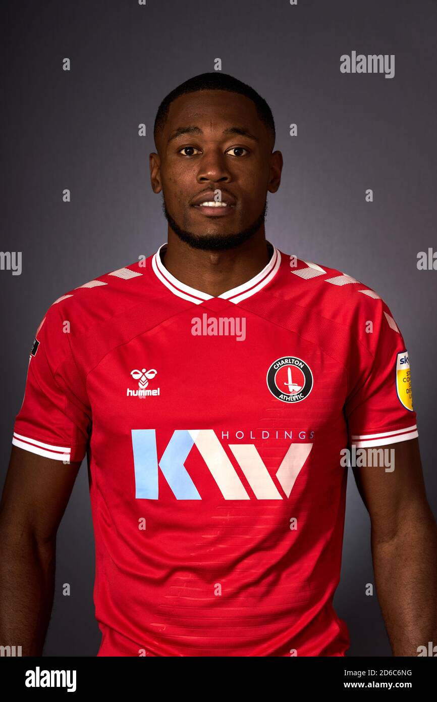 Charlton Athletic's Chuks Aneke during a photocall at the Clubs