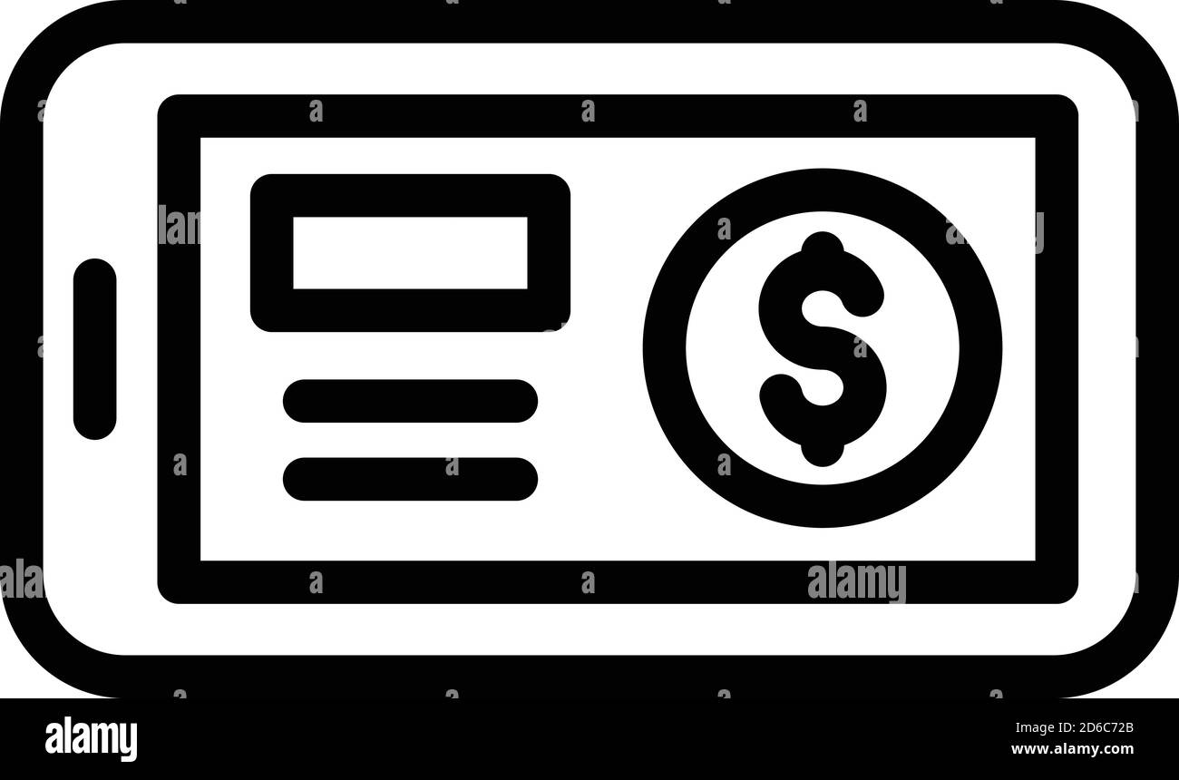 Smartphone subscription icon, outline style Stock Vector Image & Art ...