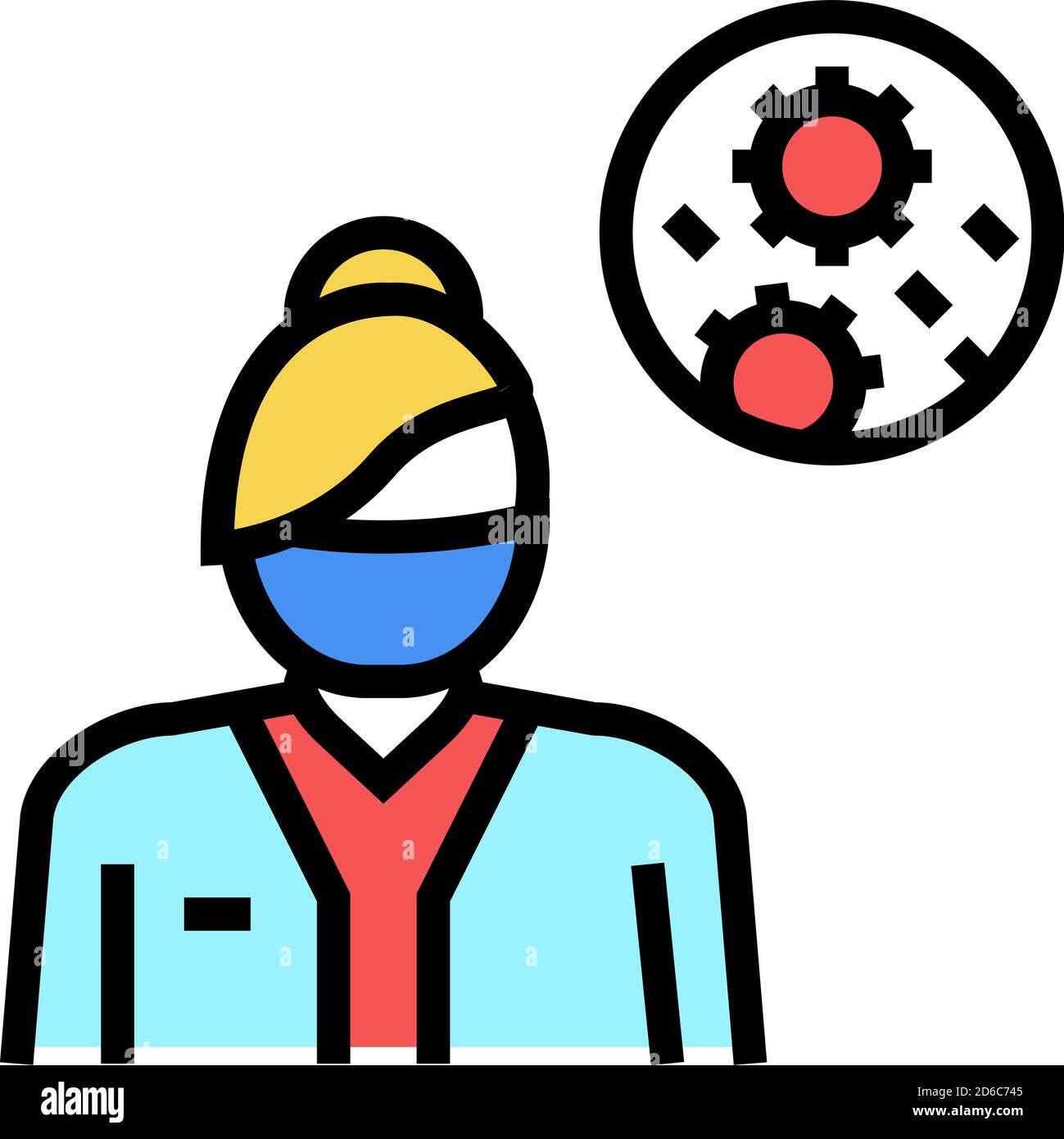 infectious disease medical specialist color icon vector illustration