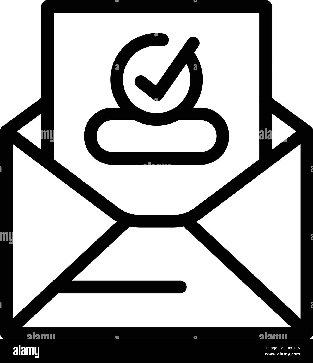 Mail letter subscription icon, outline style Stock Vector Image & Art ...