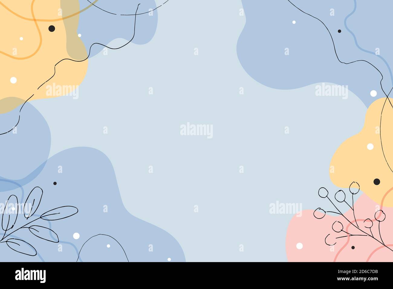 Abstract modern background with fluid organic shapes, pastel colors ...