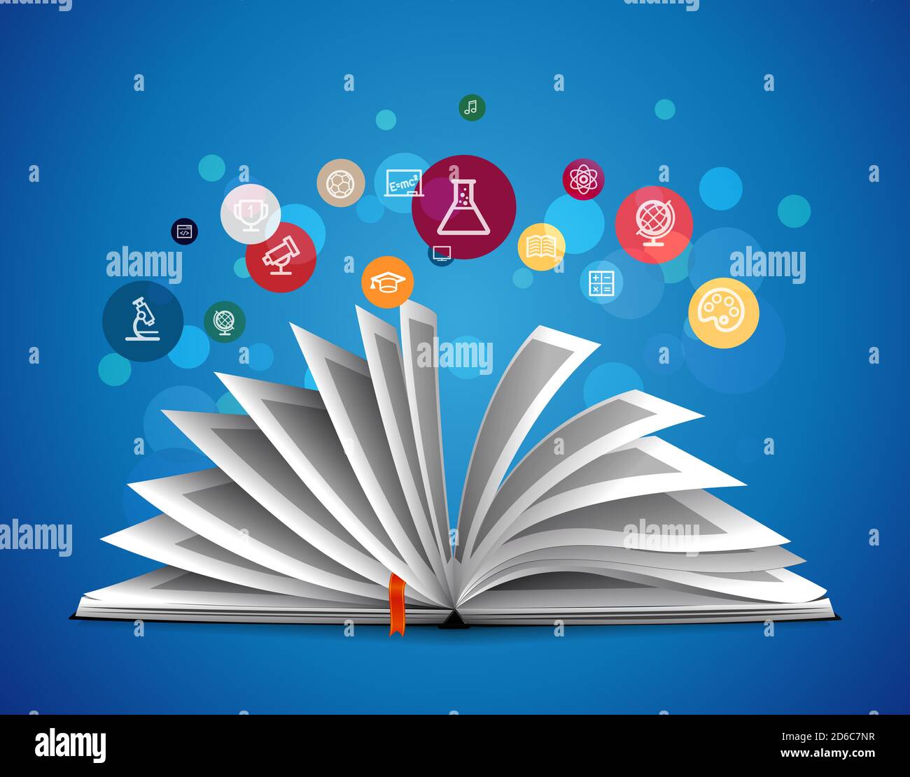 Opened book as knowledge concept Stock Photo