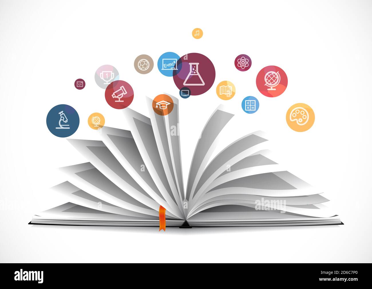 Opened book as knowledge concept Stock Photo