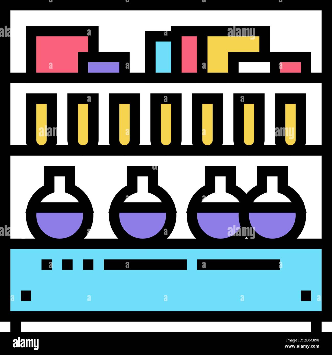 pharmaceutical manufacturing ingredients color icon vector illustration ...