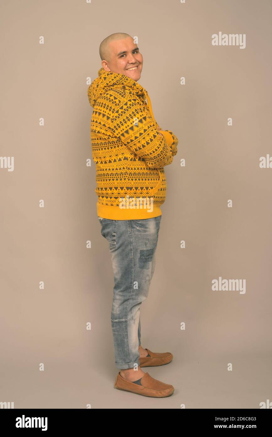 Retro fat bald man hi-res stock photography and images - Alamy