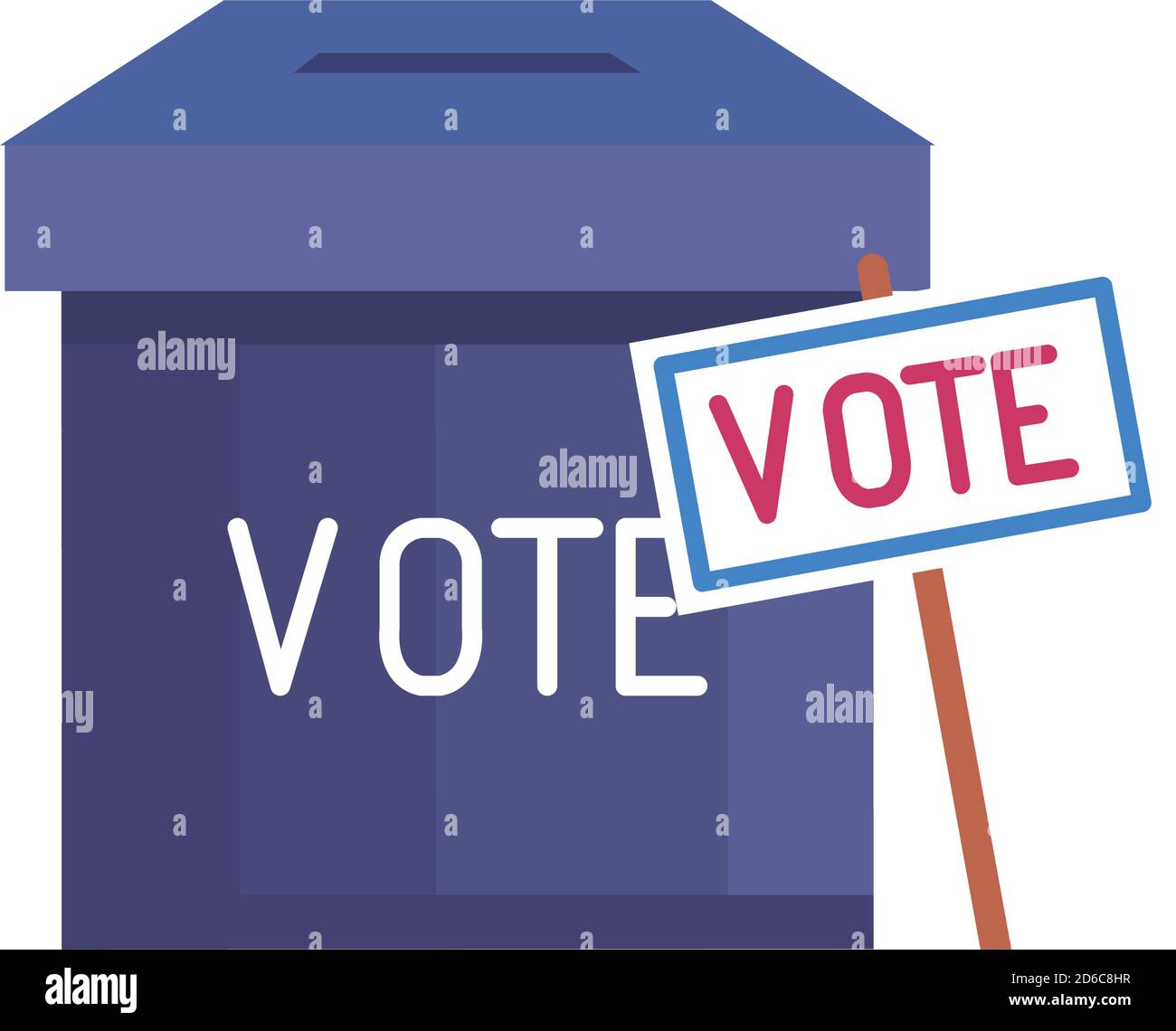 hand holding vote banner and box vector design Stock Vector Image & Art ...