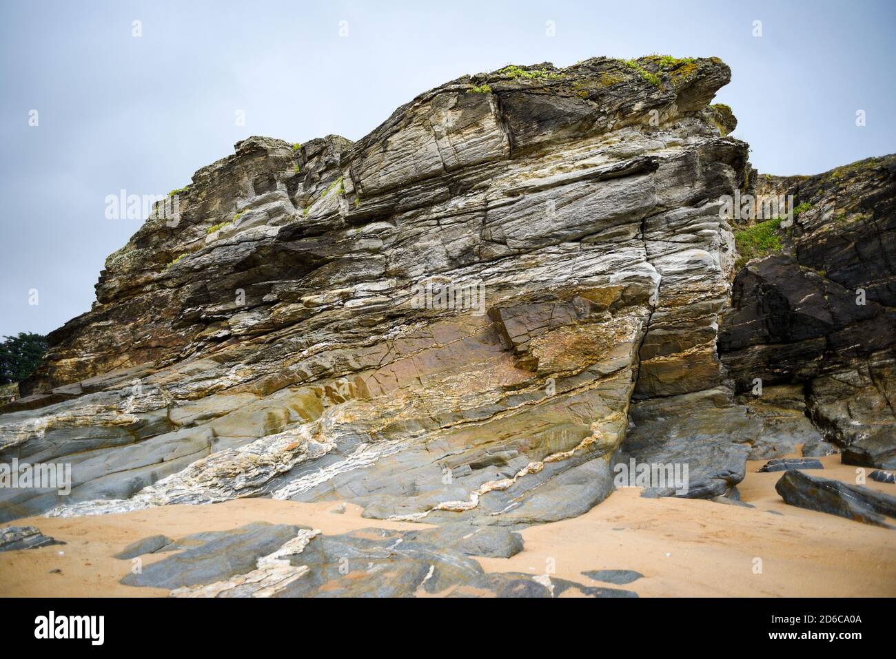 Rocky ocean coast in France Stock Photo - Alamy