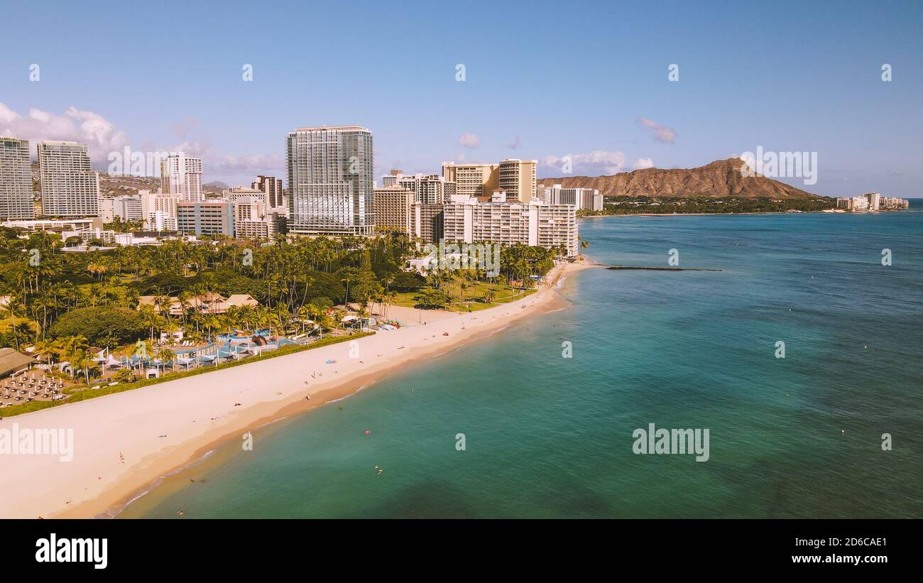Aerial waikiki hi-res stock photography and images - Alamy