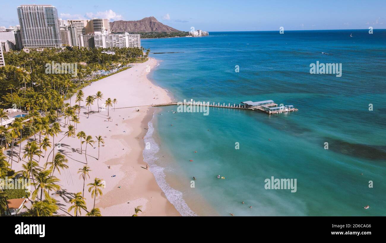 Aerial waikiki hi-res stock photography and images - Alamy