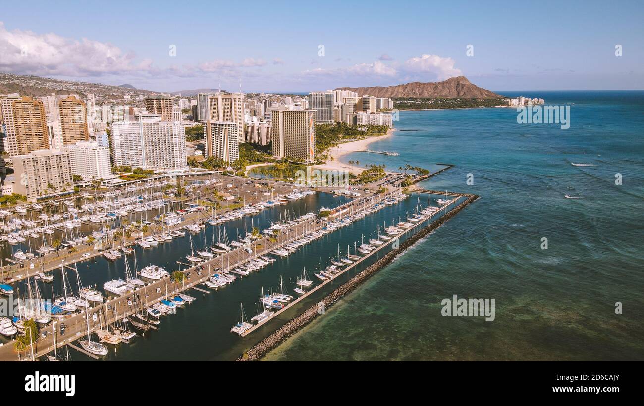 Aerial waikiki hi-res stock photography and images - Alamy