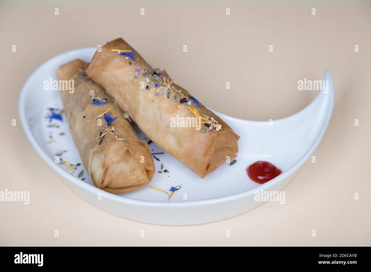 Spring rolls top view hi-res stock photography and images - Alamy