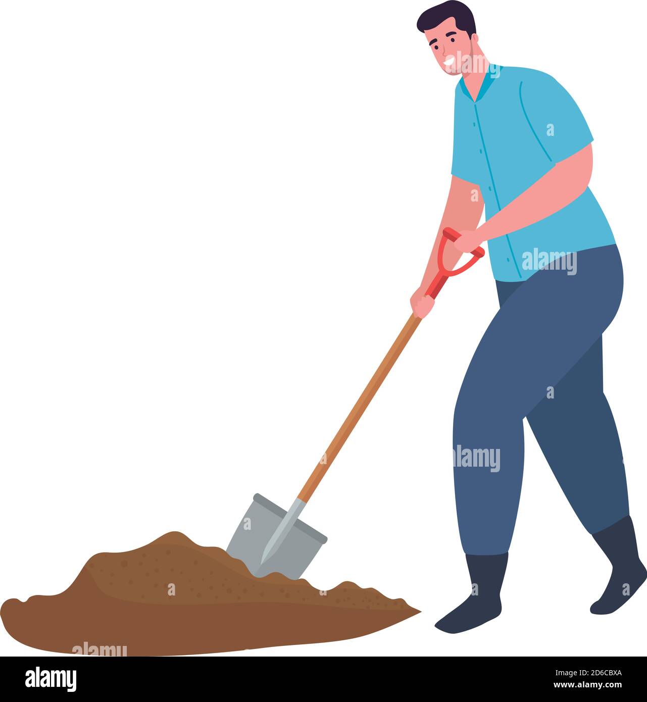 Gardening man with shovel vector design Stock Vector Image & Art - Alamy