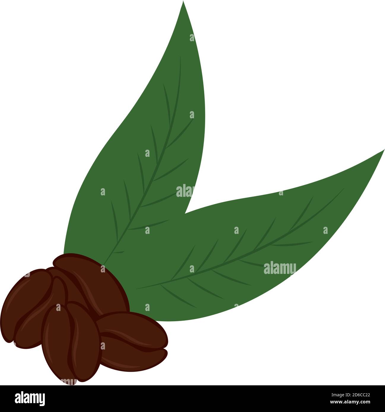 coffee beans with leaves isolated vector design Stock Vector Image ...