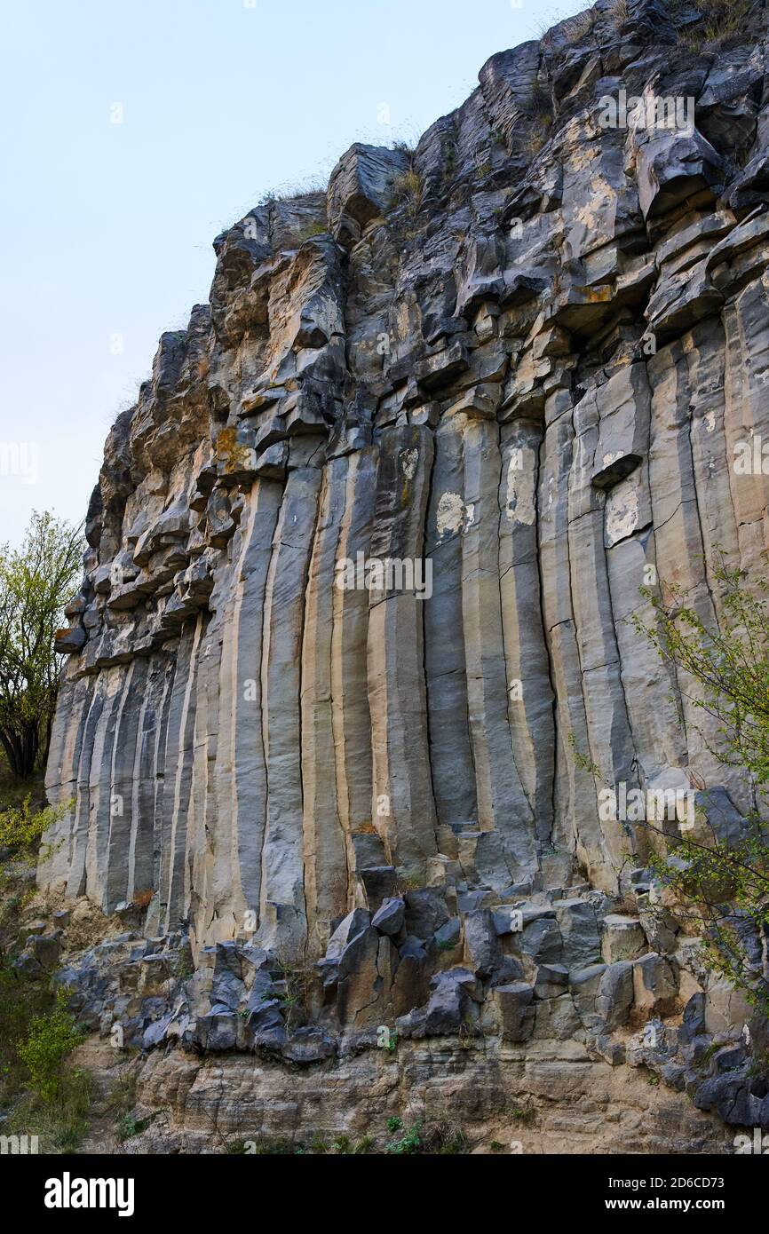 Basalt columns formed through an extinct volcano Stock Photo - Alamy