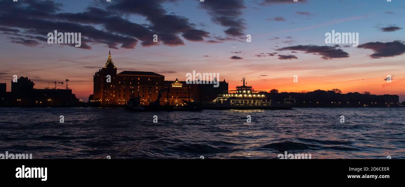Venetian Sunset over the lagoon Stock Photo - Alamy