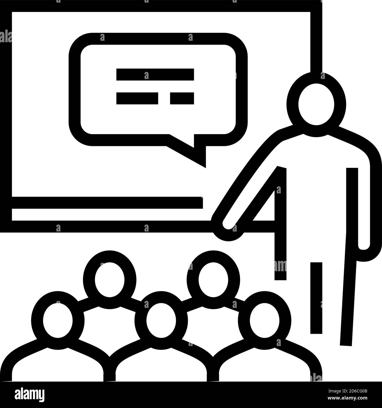 business education line icon vector black illustration Stock Vector ...