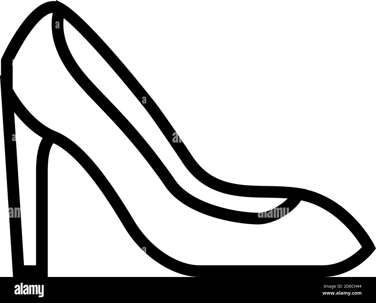 woman shoe line icon vector black illustration Stock Vector Image & Art ...