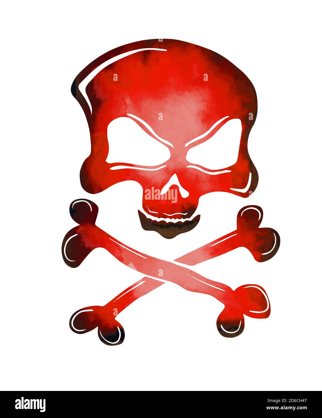 Skull red with bones. Vector illustration Stock Vector Image & Art Alamy