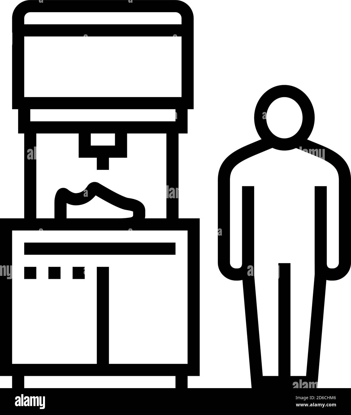 shoe production machine line icon vector illustration Stock Vector ...