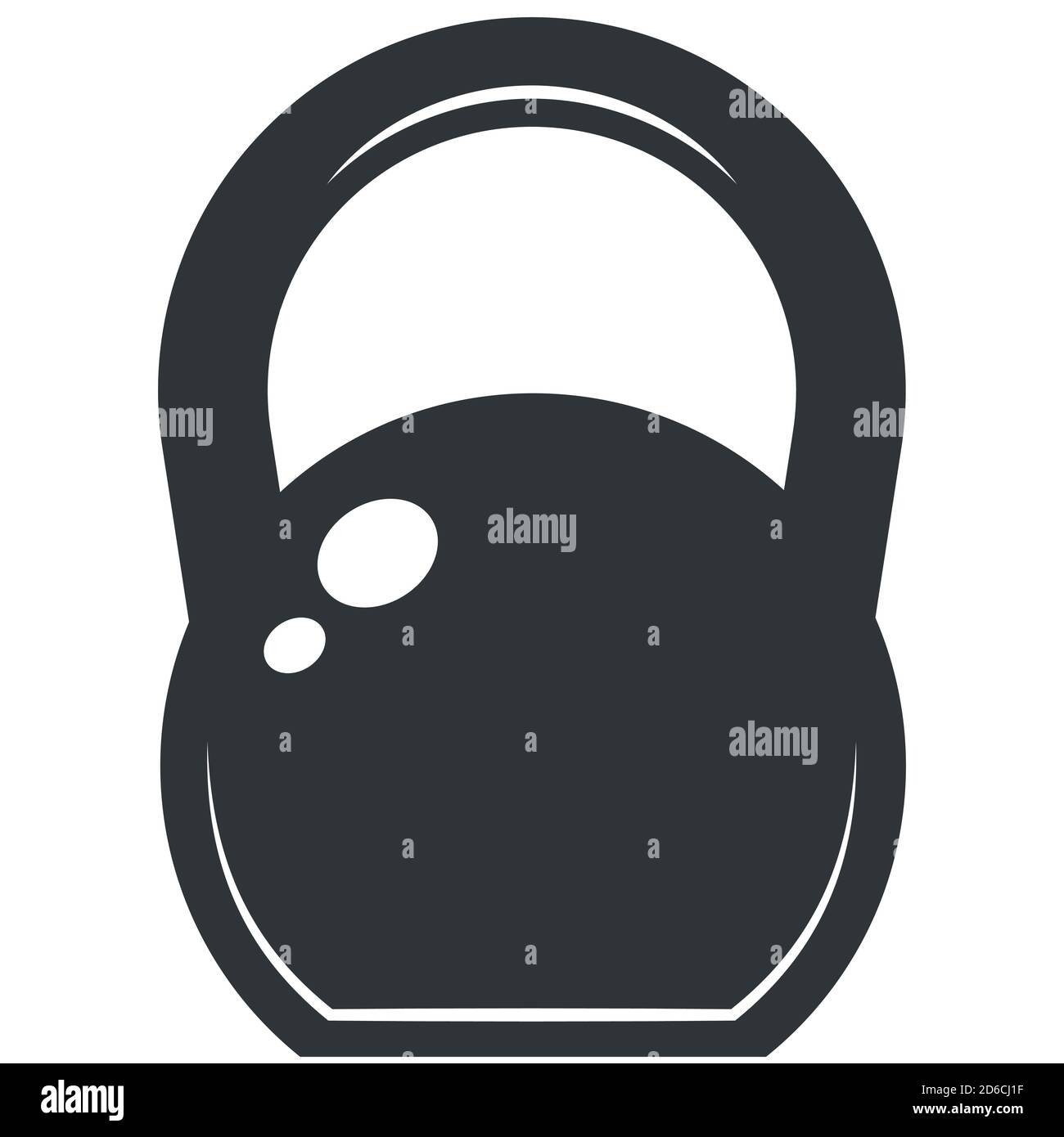 Kettlebell Isolated on white background. Sport equipment in flat style ...