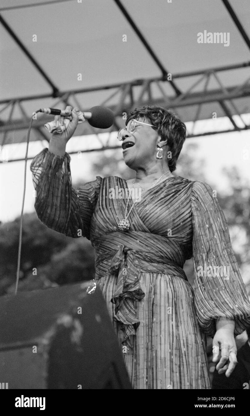 Ella Fitzgerald, Capital Jazz Festival, Knebworth, Herts, July 1981. Stock Photo
