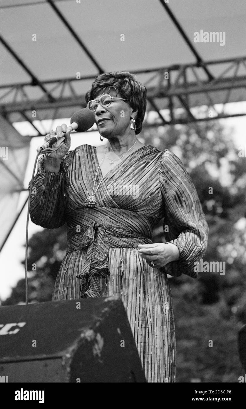 Ella Fitzgerald, Capital Jazz Festival, Knebworth, Herts, July 1981. Stock Photo