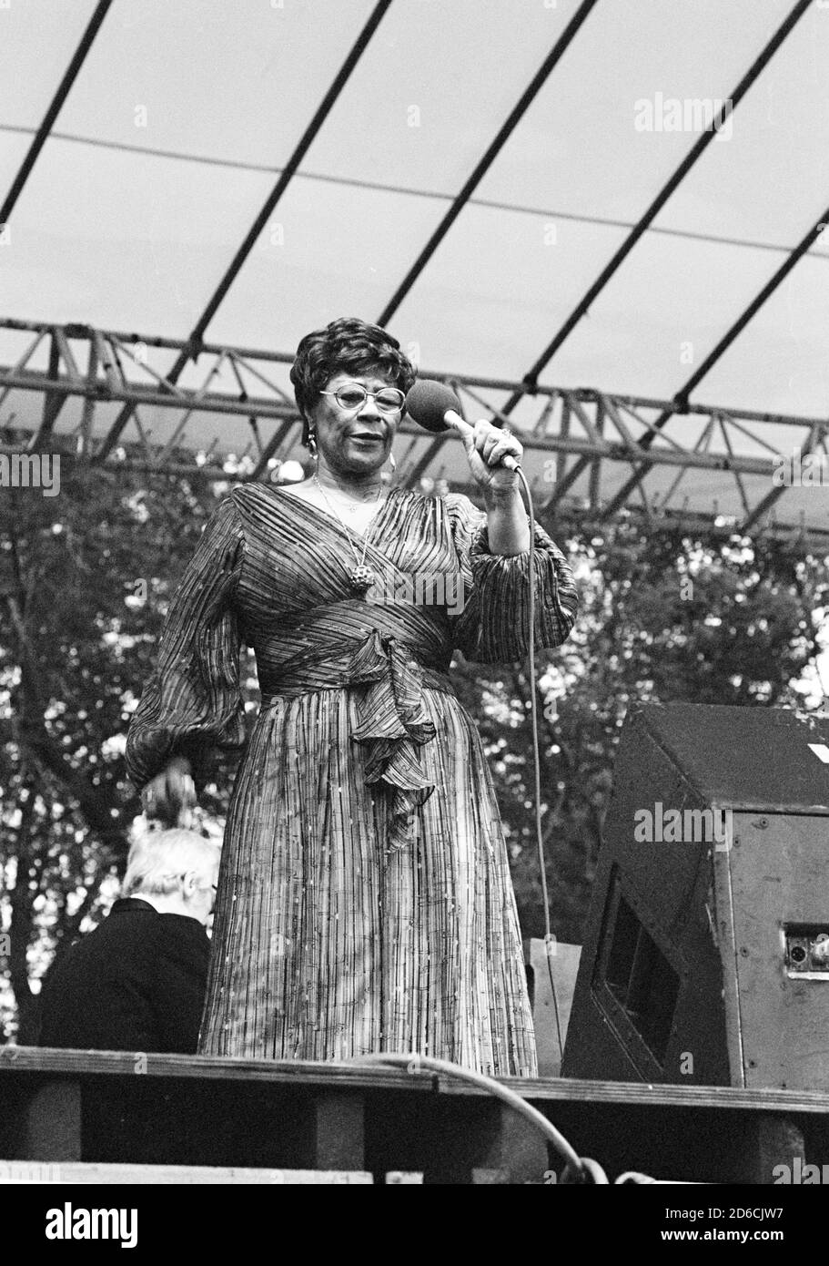 Ella Fitzgerald, Capital Jazz Festival, Knebworth, Herts, July 1981. Stock Photo
