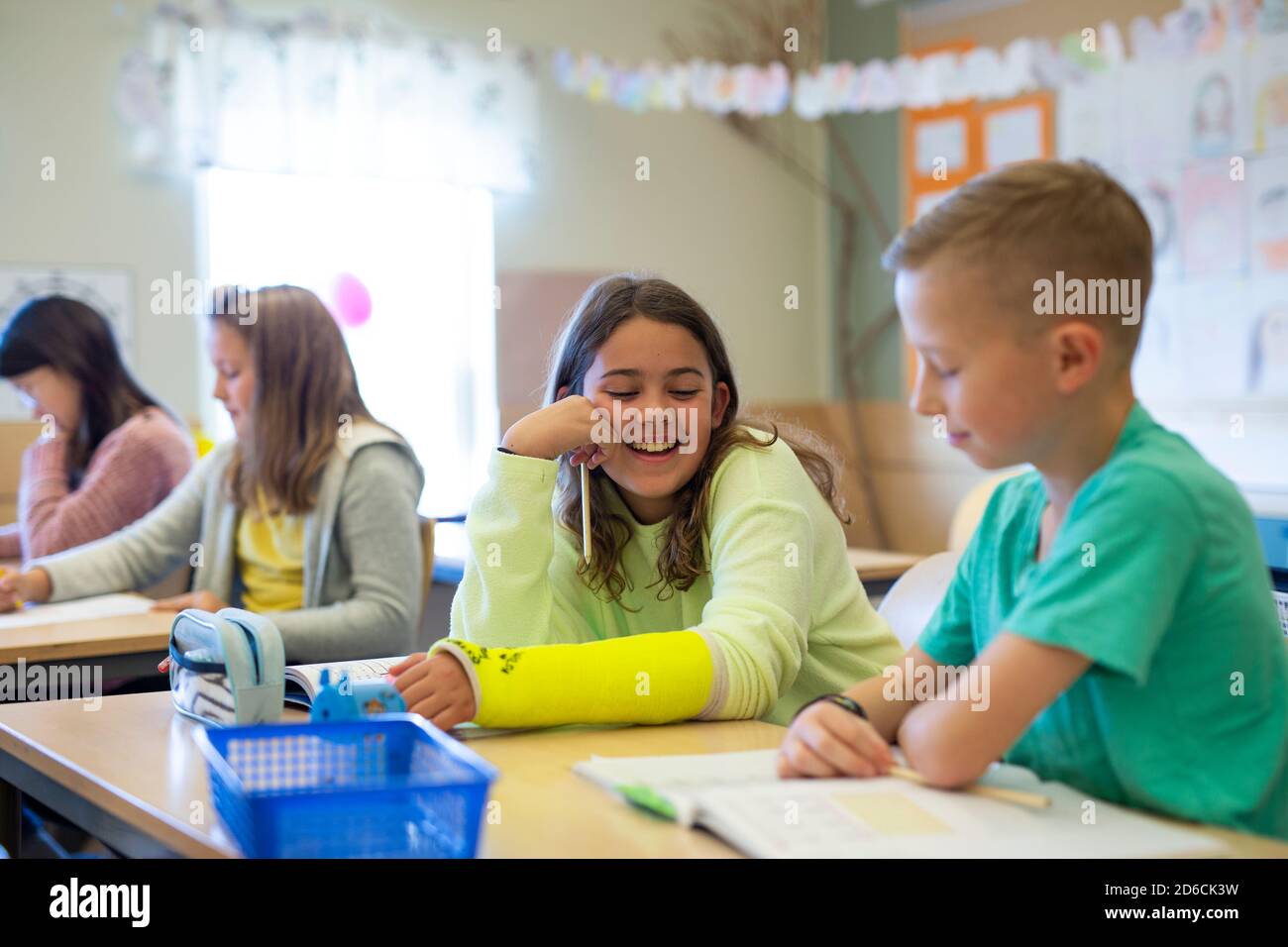 Children in classroom Stock Photo - Alamy