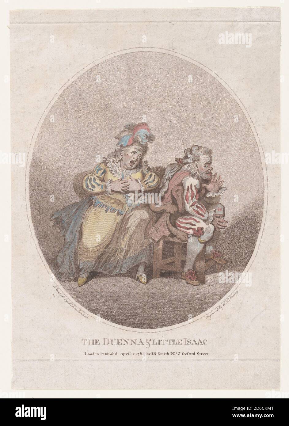 The Duenna &amp; Little Isaac, April 1, 1784. Stock Photo