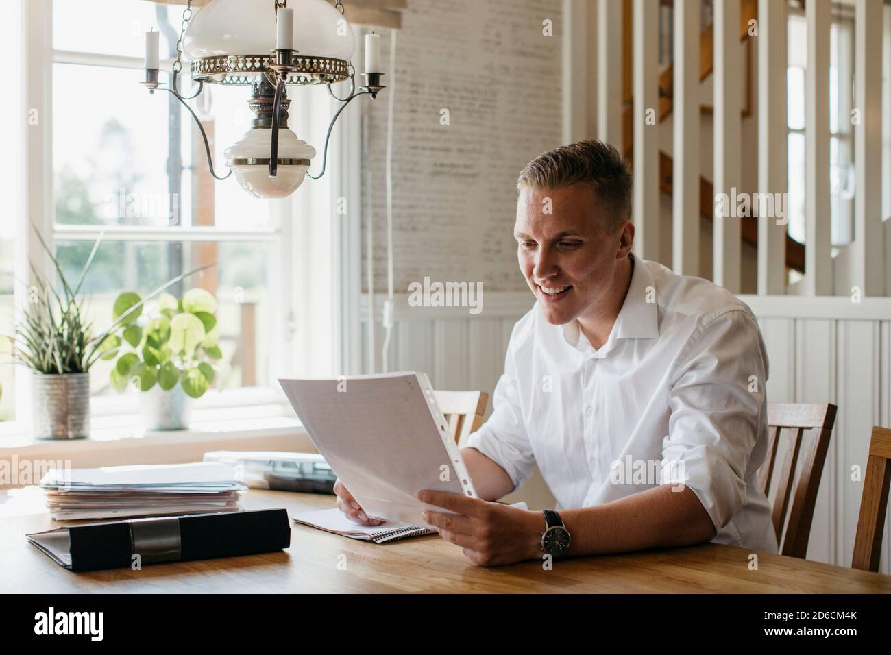 Man working from home Stock Photo