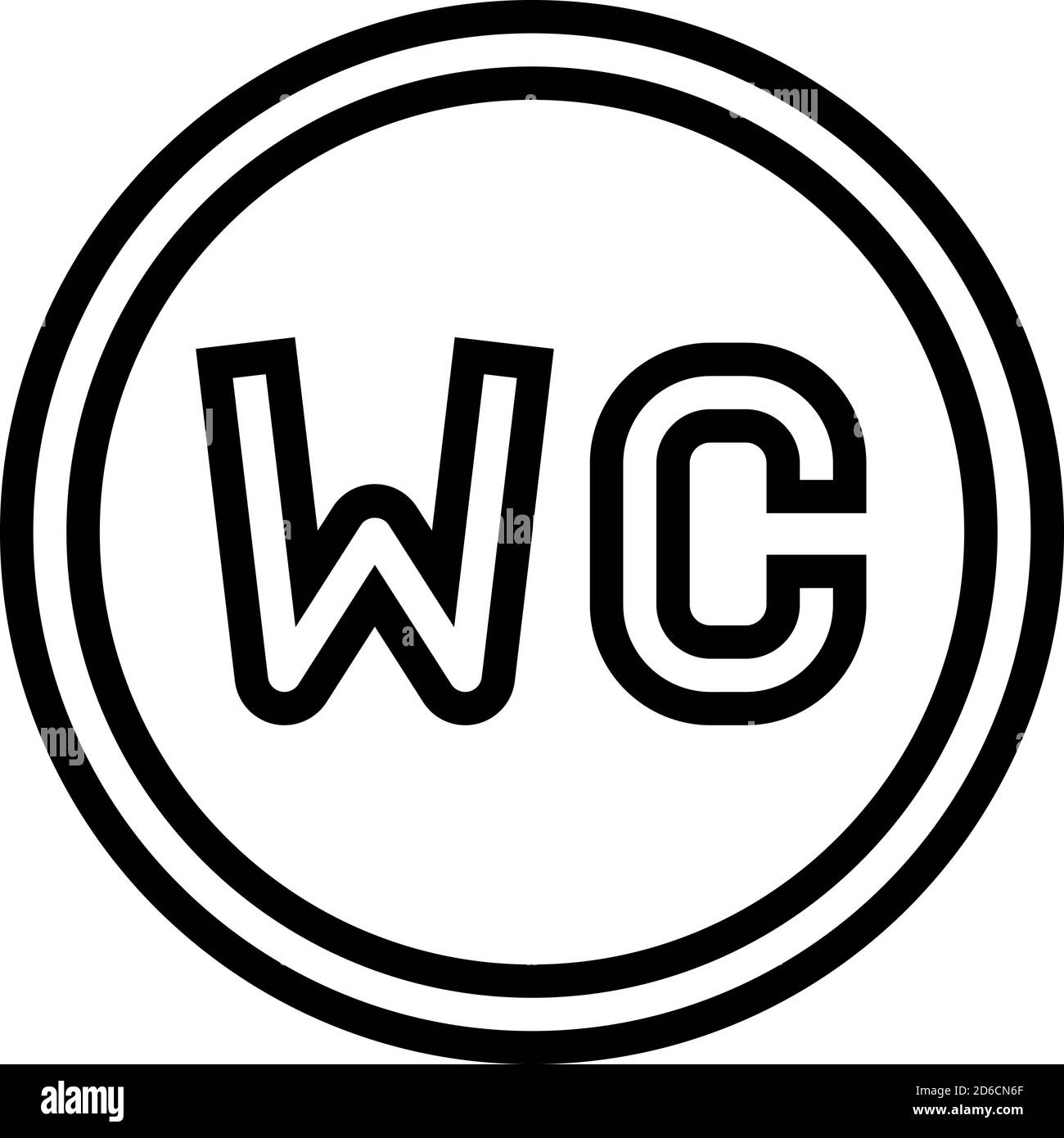 toilet sign line icon vector black illustration Stock Vector Image ...