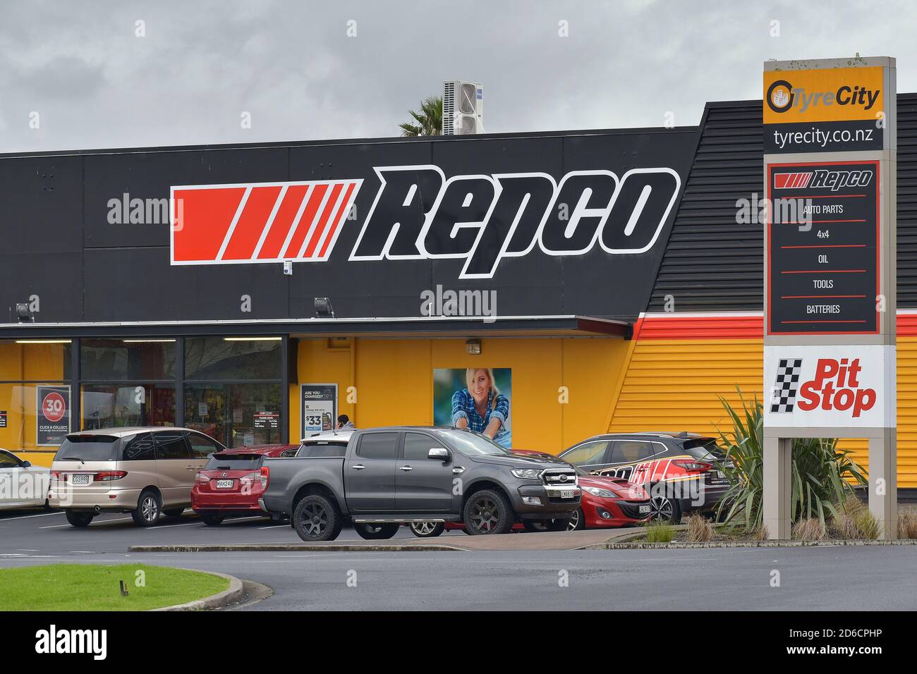 AUCKLAND, NEW ZEALAND - May 31, 2019: Auckland / New Zealand - May 31 2019: View of Repco reseller and supplier of automotive parts store in Botany To Stock Photo