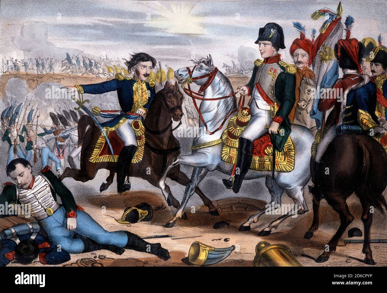 The Battle of Austerlitz on December  2, 1805 Stock Photo
