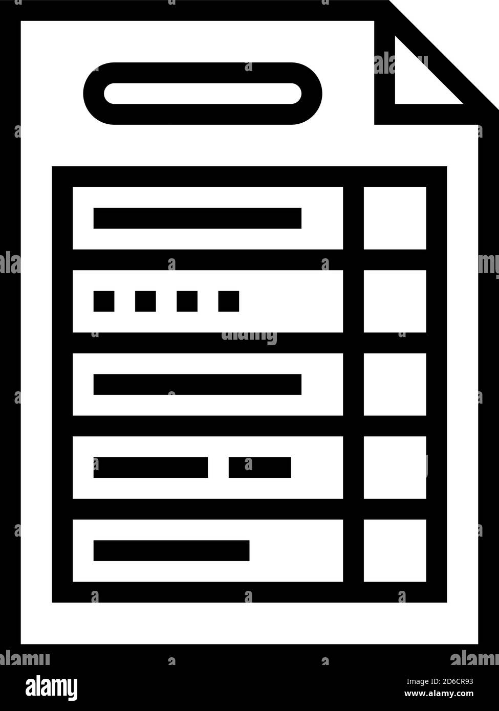 plan paper list line icon vector illustration Stock Vector Image & Art ...
