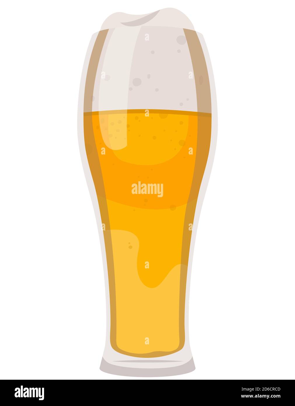 Glass of beer in cartoon style. Single object isolated on white background  Stock Vector Image & Art - Alamy