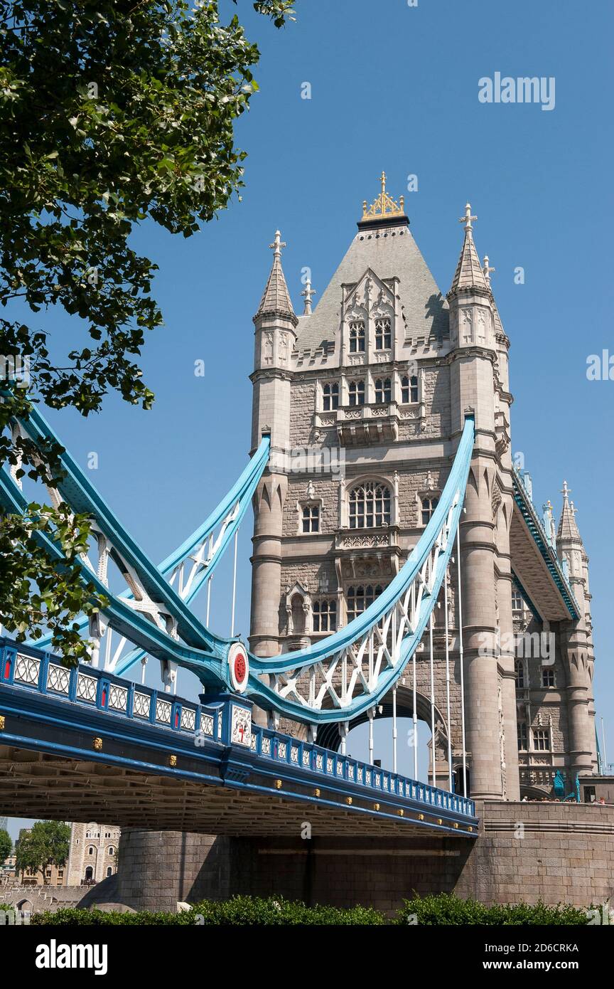 Tower Bridge, on the River Thames, London, England. Stock Photo