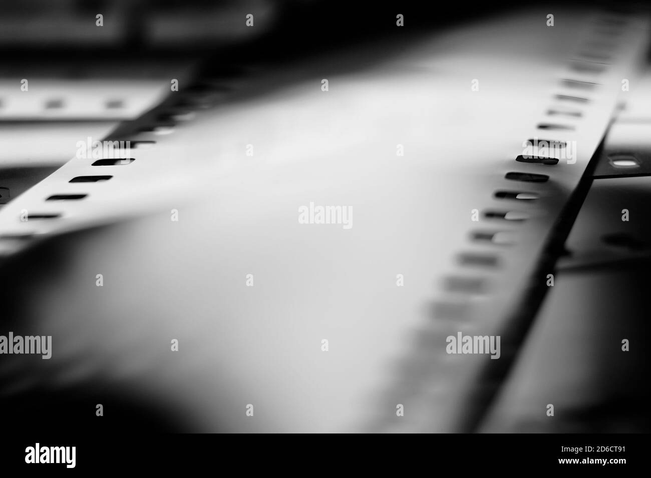 35mm negative photographic film in blur. Stock Photo