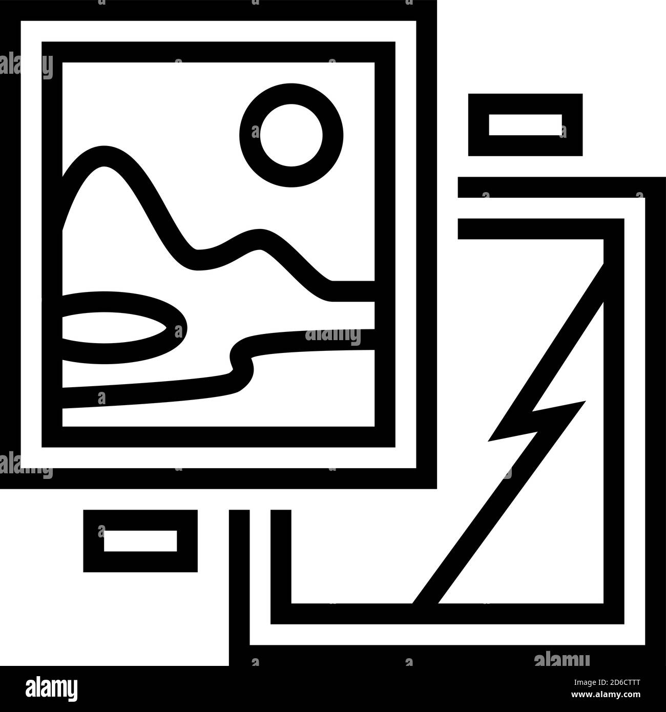 paintings museum exhibit line icon vector illustration Stock Vector ...