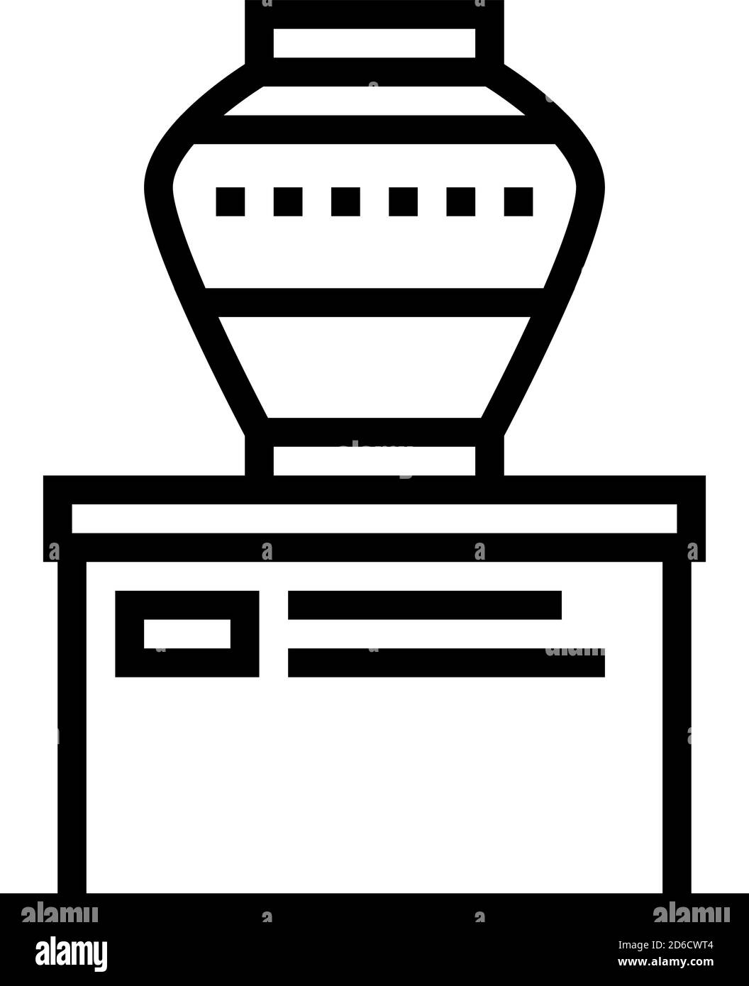 amphora vase exhibit line icon vector illustration Stock Vector Image ...