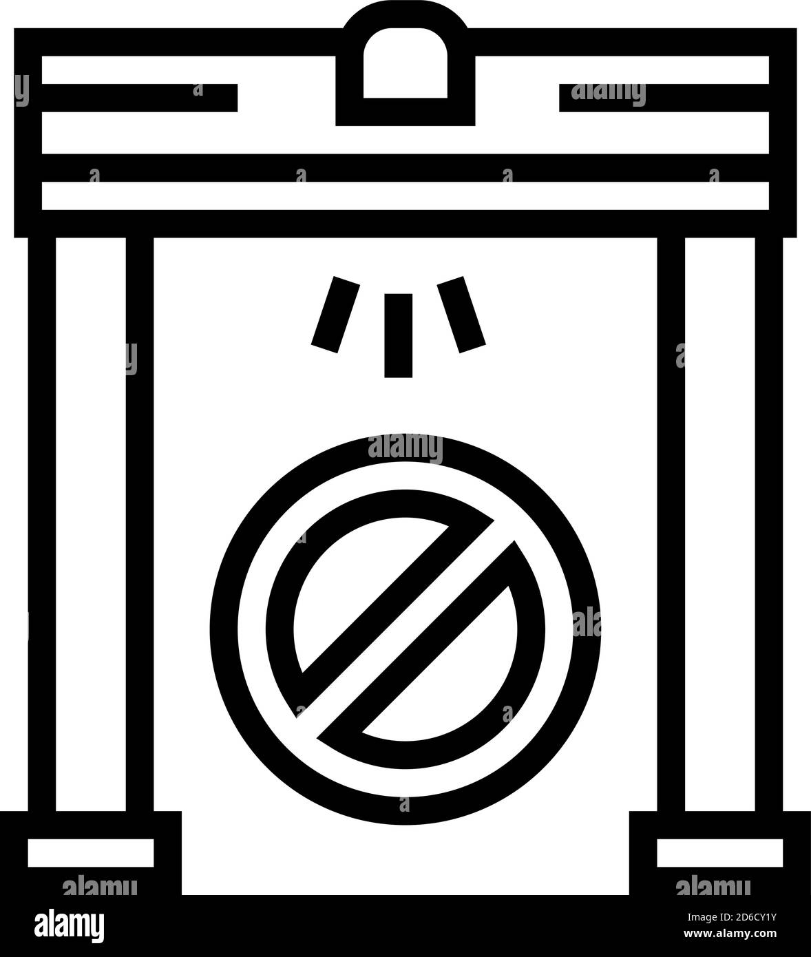 metal detector frame line icon vector illustration Stock Vector Image ...