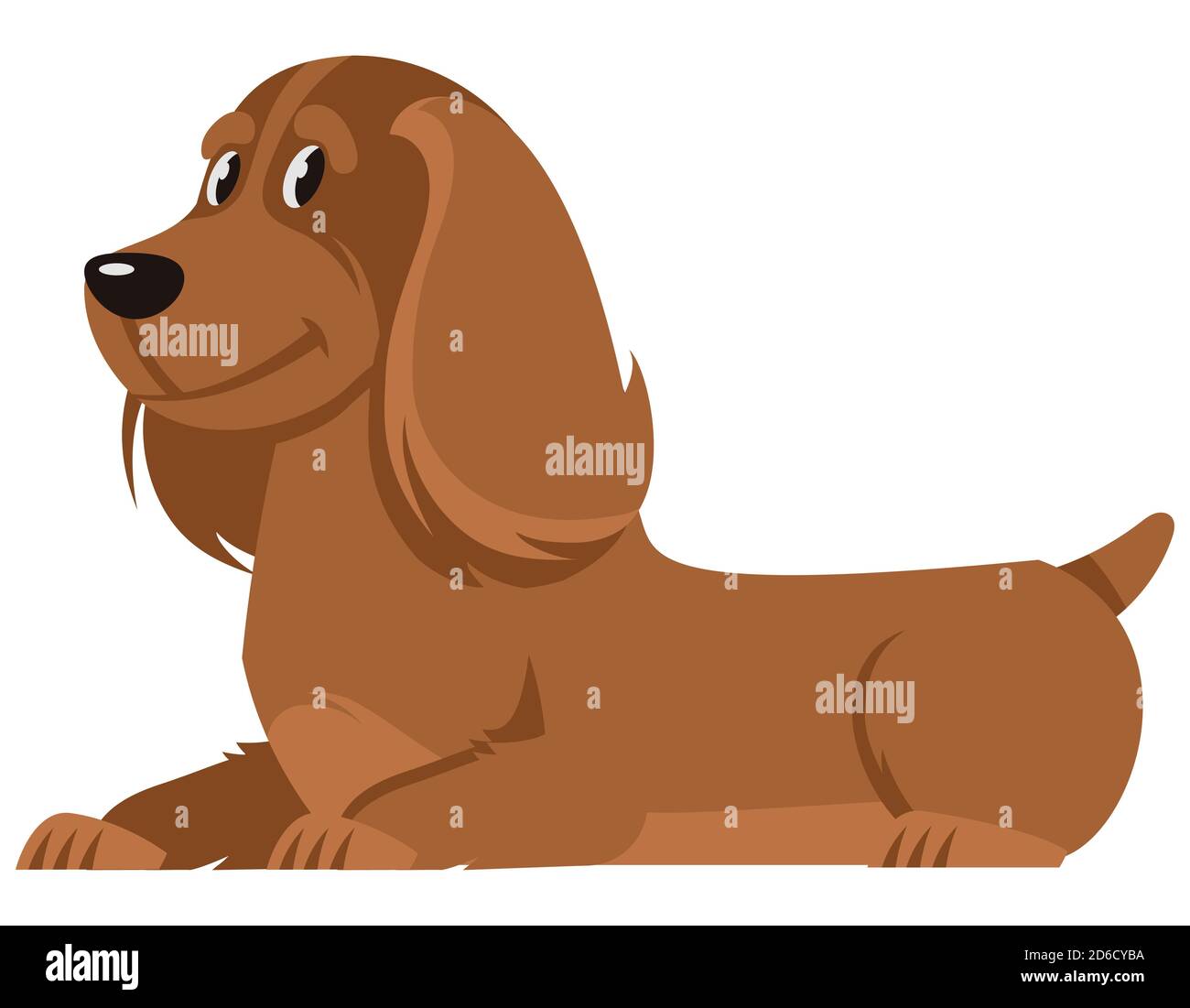 Dog Laying Down Side View Drawing