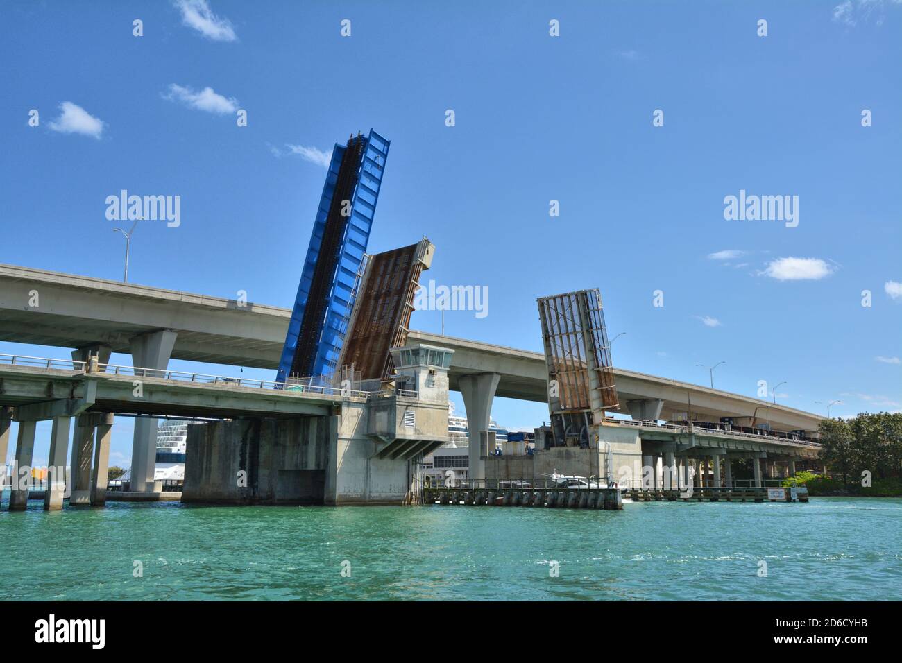 Bascule bridge in Port of Miami, Florida, USA Stock Photo Alamy