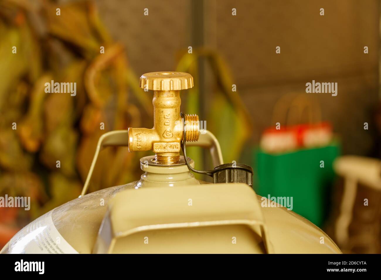 Connection of a gas cylinder Stock Photo Alamy