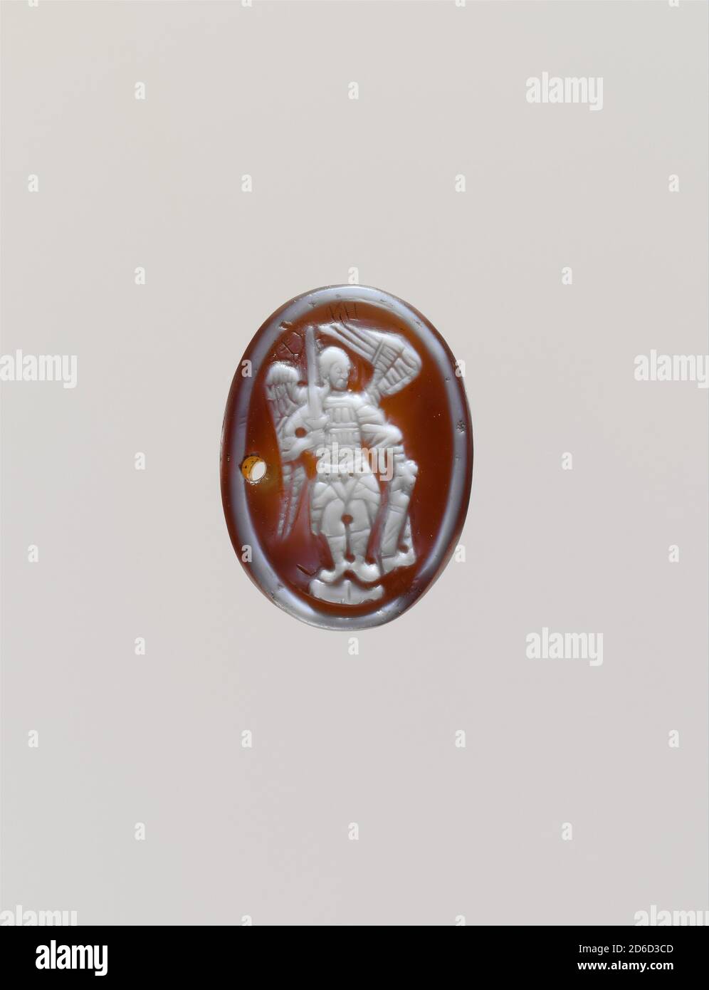 Cameo with the Archangel Michael, Byzantine, probably late 14th century. Stock Photo