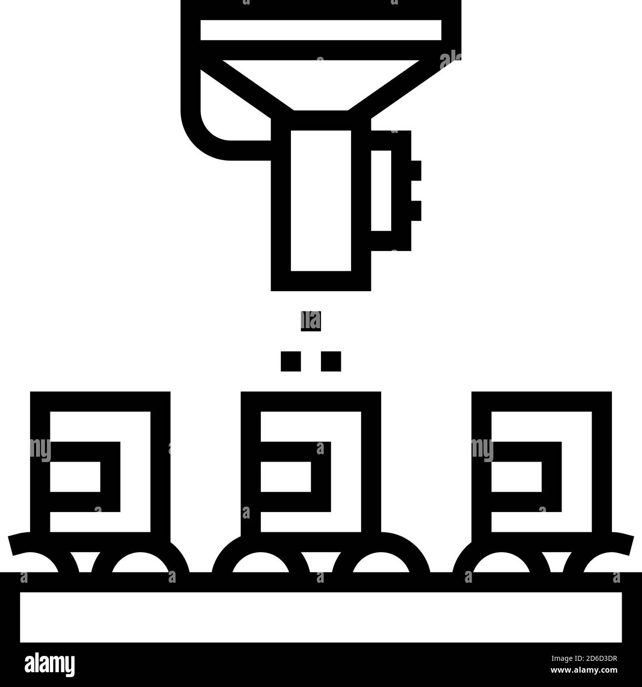 sorting pills equipment line icon vector illustration Stock Vector ...