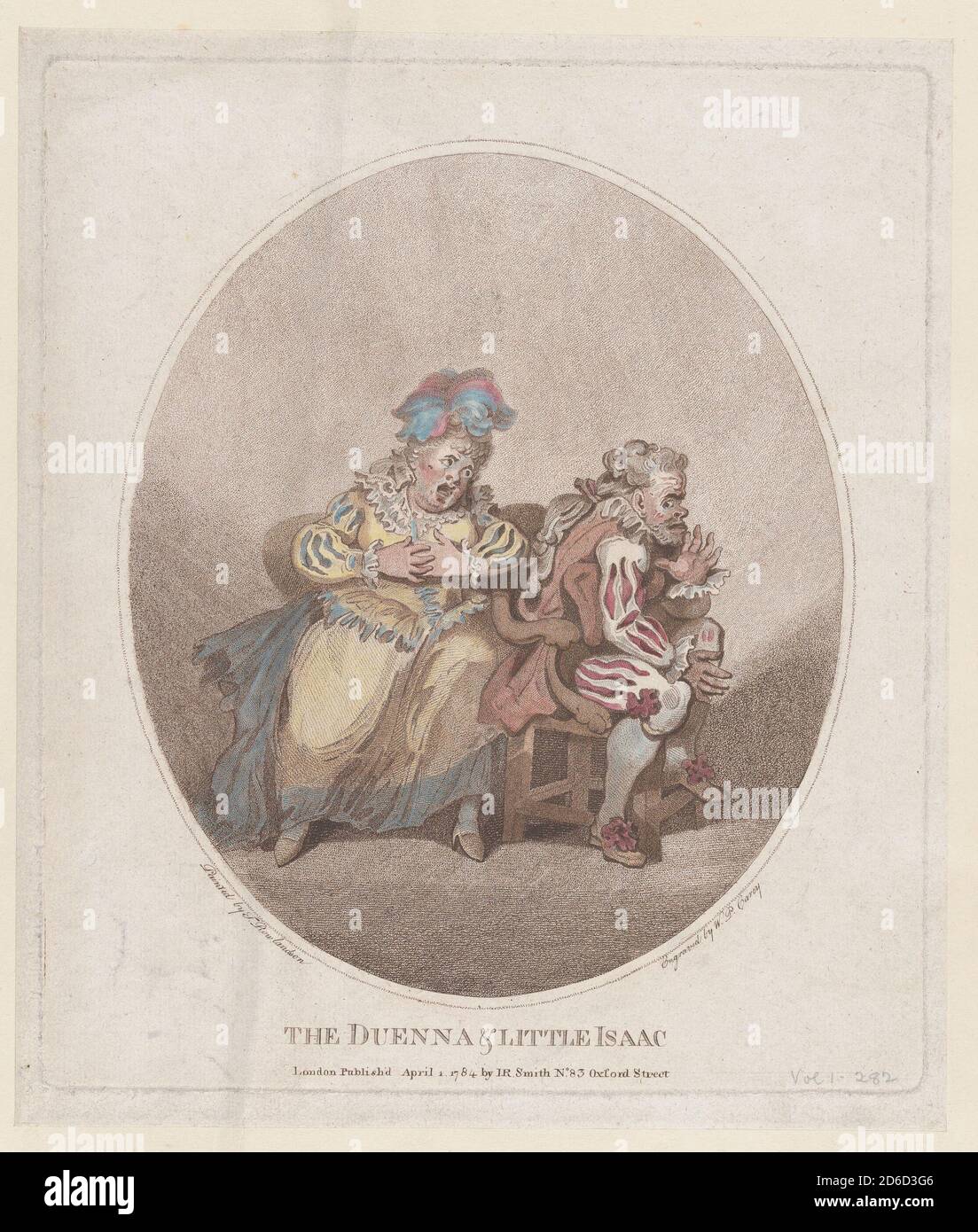 The Duenna &amp; Little Isaac, April 1, 1784. Stock Photo