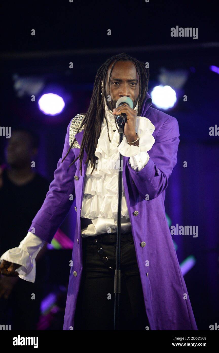Astoria, NY, USA. 15th Oct, 2020. Aaron Marcellus in attendance for PURPLE RAIN Theatrical Performance at Radial Park Drive-In Movie Theater, Halletts Point Play, Astoria, NY October 15, 2020. Credit: Eli Winston/Everett Collection/Alamy Live News Stock Photo