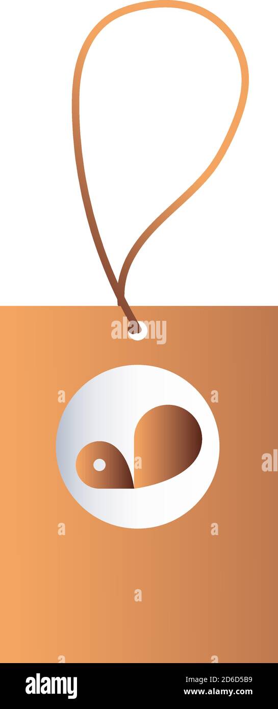 rectangular hang tags with branding vector illustration design Stock ...