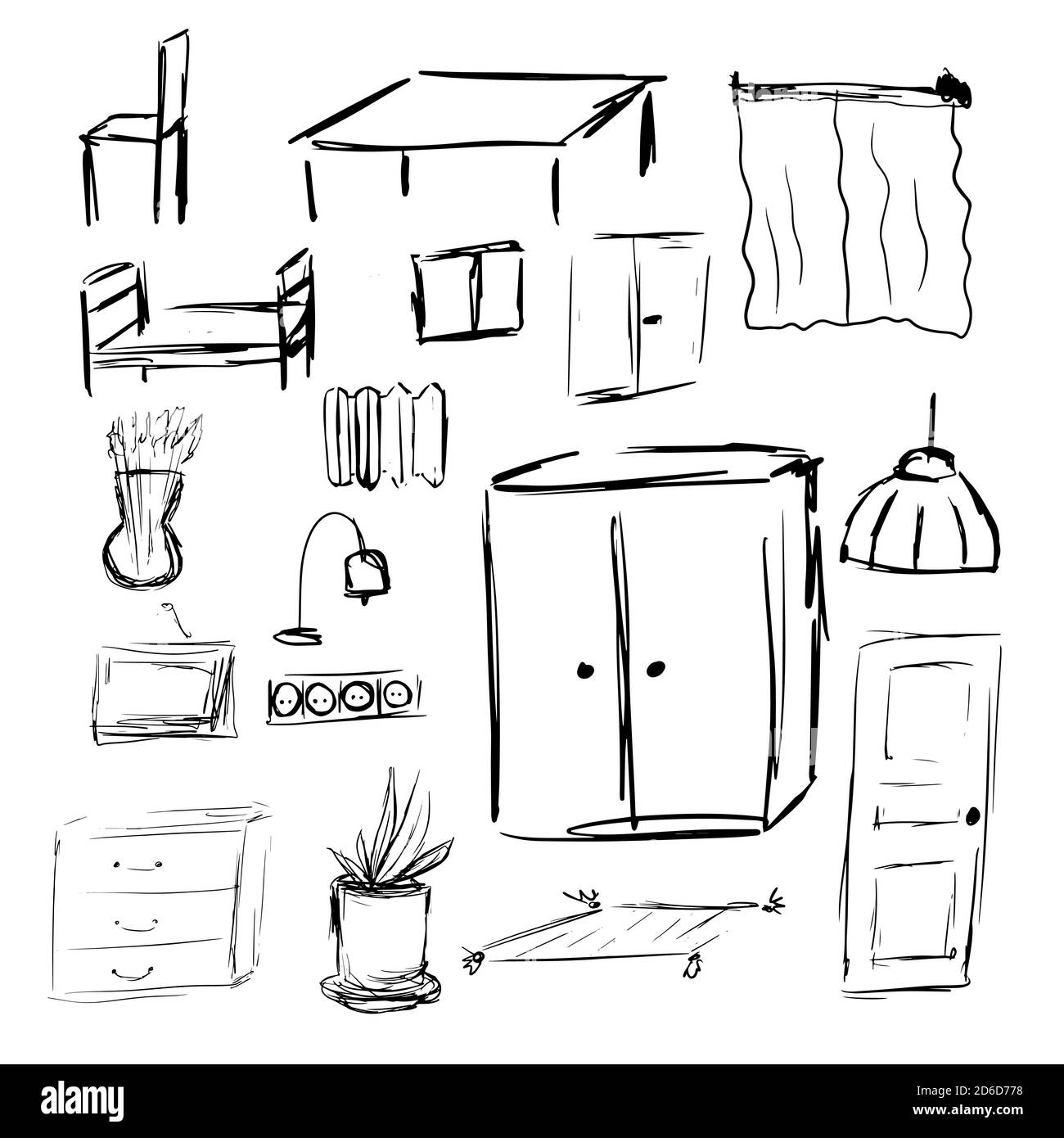 Furniture Sketches Vector Images (over 15,000)
