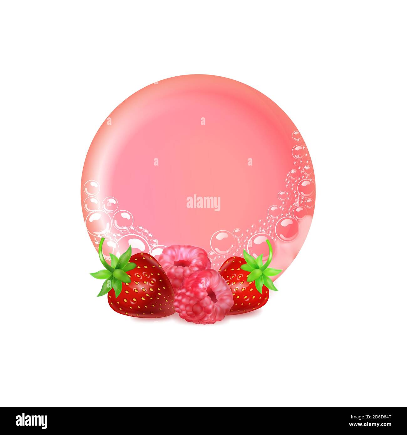 Bar of soap in foam and bubbles on a white background Stock Vector